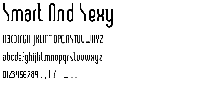 Smart and Sexy font